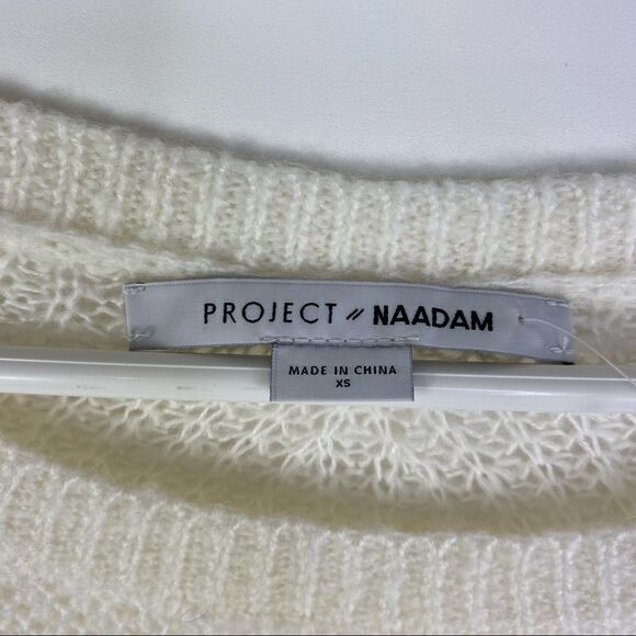 Project NAADAM Sweater White Open Knit‎ Bell Sleeve - Picture 4 of 6